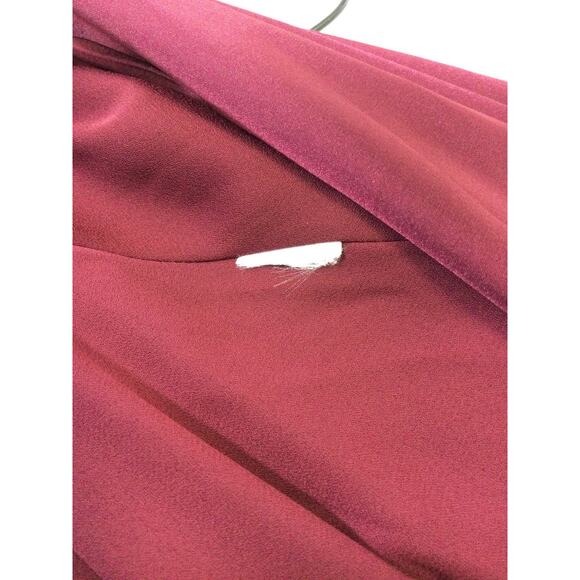 LULU'S XXS Ode To Love Burgundy Satin Maxi Formal Party Bridesmaid Dress NEW B94 - Picture 8 of 8